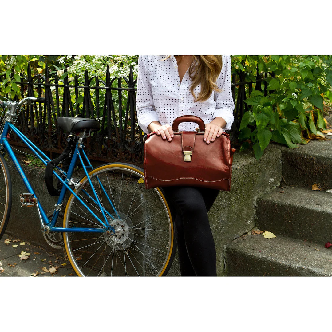 Leather Bag, Handmade Leather Doctor Style Bag, Handbag, Woman Leather Bag, Leather Shoulder Bag,... | Etsy (US)