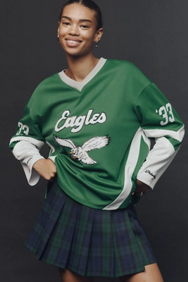 The Wild Collective x Anthropologie NFL Long-Sleeve Sequin Jersey | Anthropologie (US)