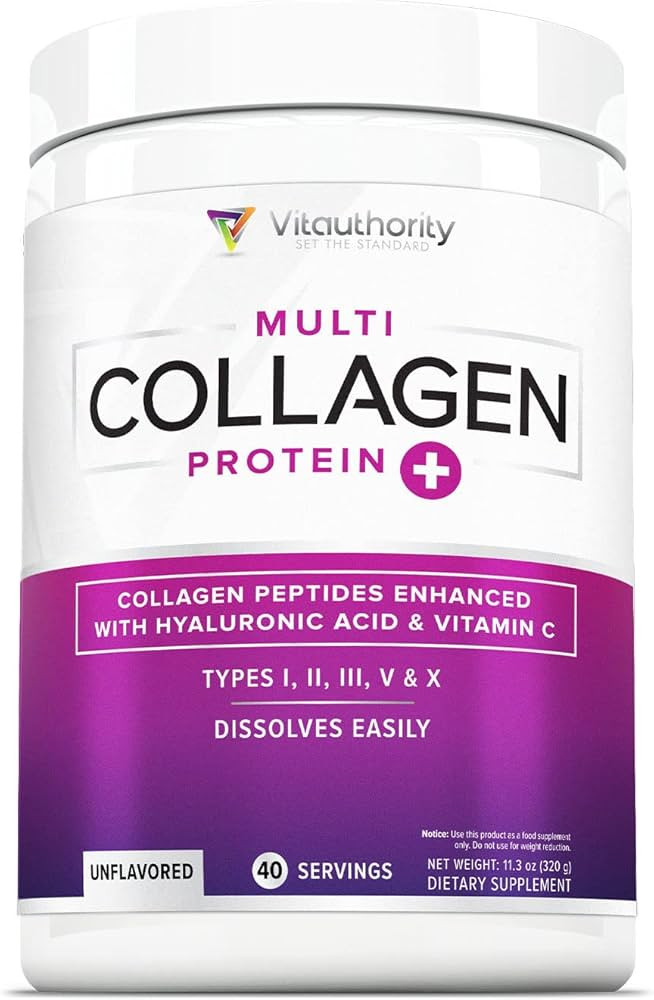 Multi Collagen Peptides Powder for Women and Men - Instant Dissolving Grass Fed Hydrolyzed Collag... | Amazon (US)