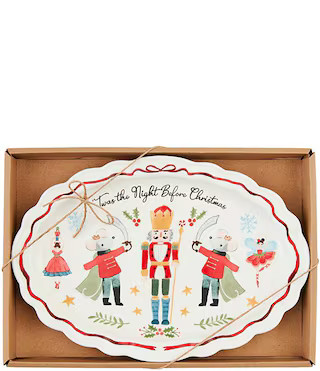 Mud Pie Winter Wonderland Nutcracker Sentiment Platter | Dillard's | Dillard's