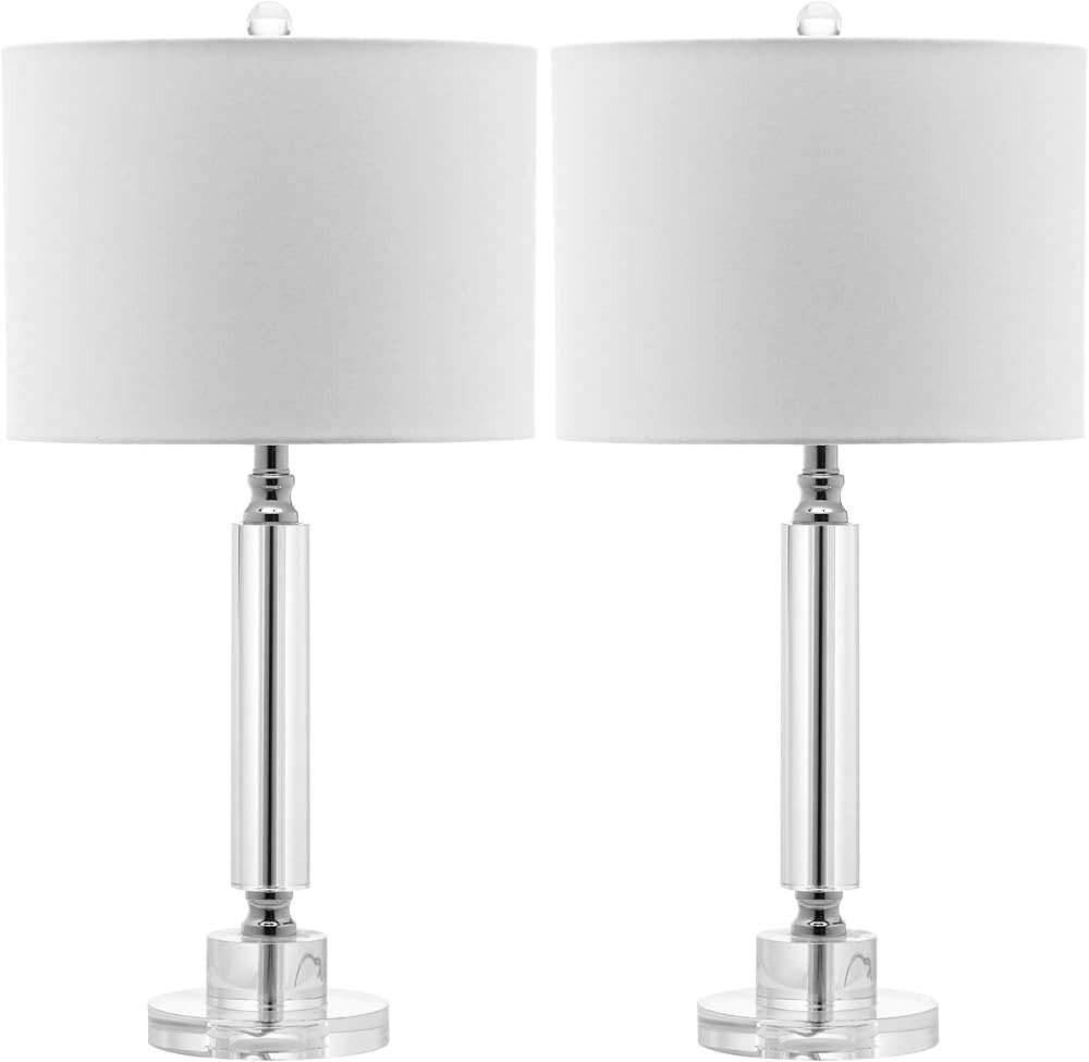 SAFAVIEH Lighting Collection Deco Modern Crystal Column 25-inch Bedroom Living Room Home Office D... | Amazon (US)