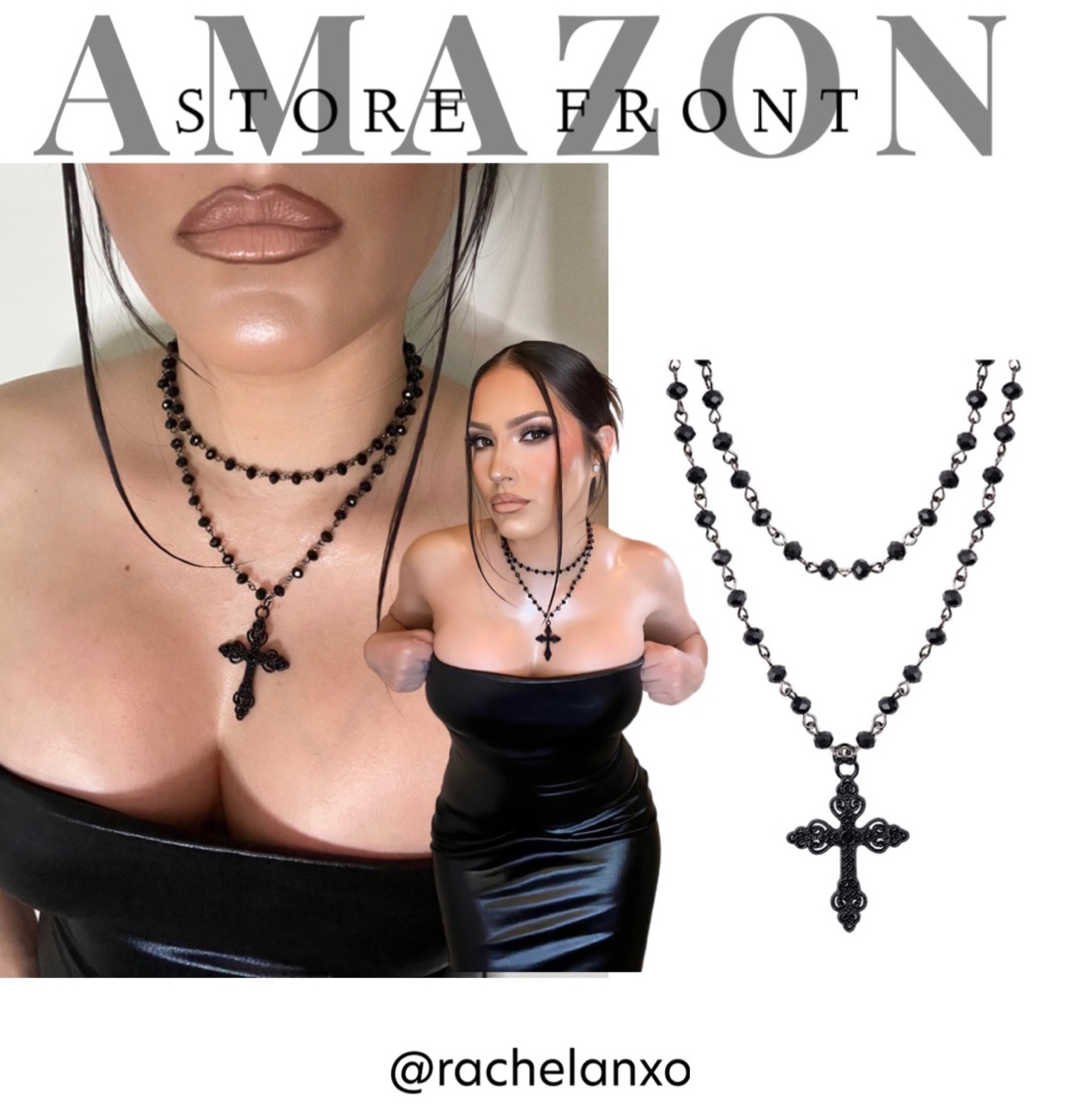 Double cross necklace! Click below to shop! Follow me @rachelanxo for more amazon fashion!!! So glad your here 💖🫶🏻✨

#LTKstyletip #LTKfindsunder50 #LTKfindsunder100