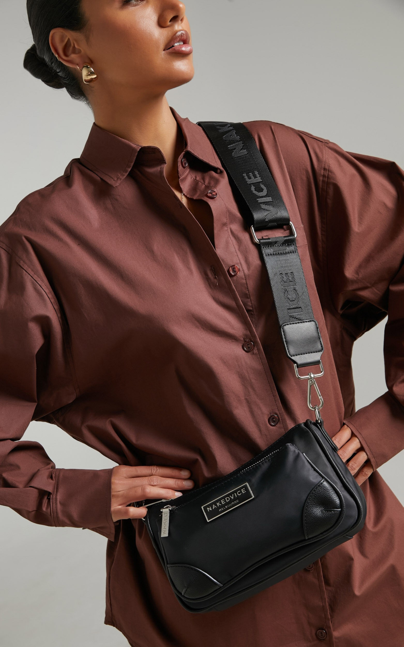 NAKEDVICE - THE HUNTER BAG in Black NYLON | Showpo | Showpo - deactived