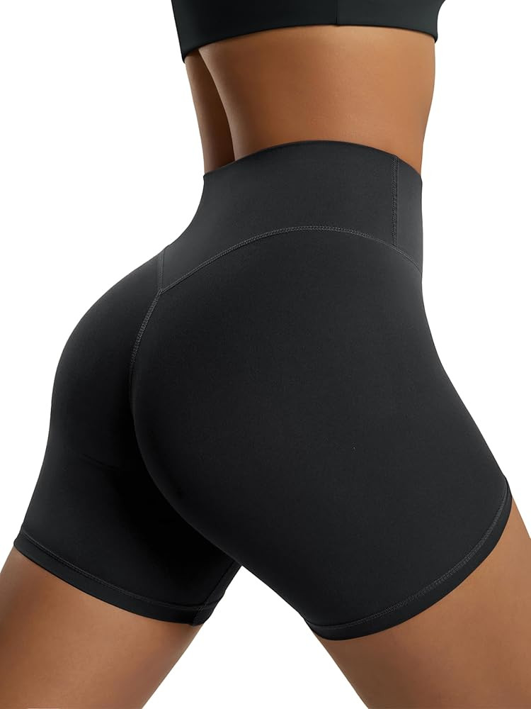 ODODOS Women's Hidden Scrunch Butt Lifting Shorts 5" Inseam - No Front Seam High Waist Booty Scul... | Amazon (US)