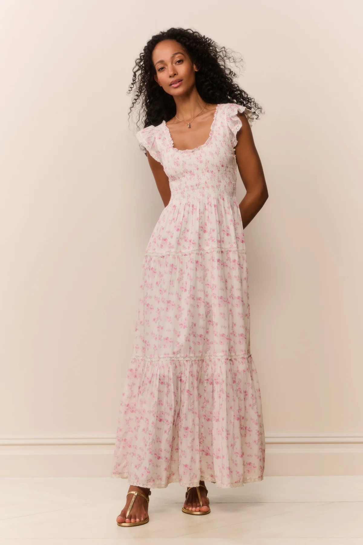 Chessie Blooming Floral Maxi Dress | LoveShackFancy