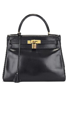 FWRD Renew Hermes 1984 Box Kelly 28 Handbag in Black from Revolve.com | Revolve Clothing (Global)