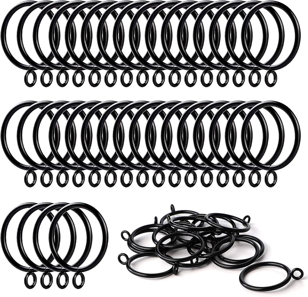 36 PCS 38mm Inner Diameter Curtain Rings, Metal Curtain Drape Sliding Eyelet Rings-Hanging Rings ... | Amazon (US)