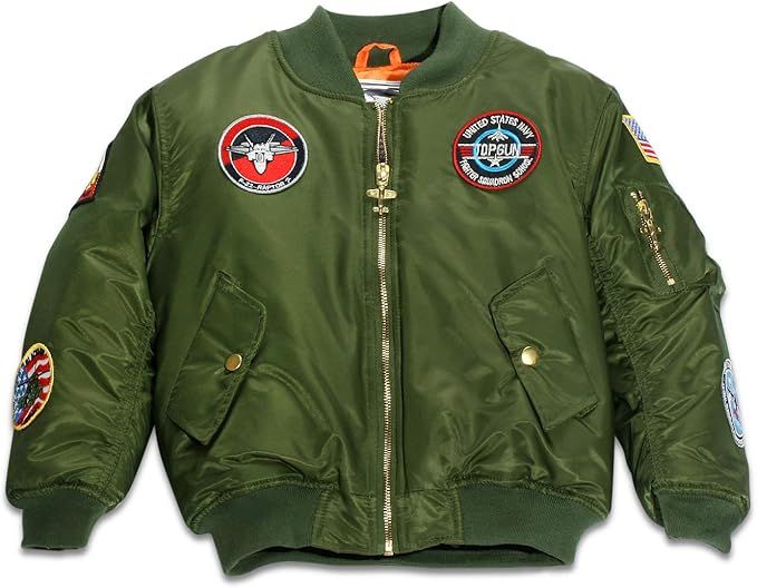 Amazon.com: Up and Away Boys' MA-1 Flight Jacket 2 Toddler Green: Clothing, Shoes & Jewelry | Amazon (US)