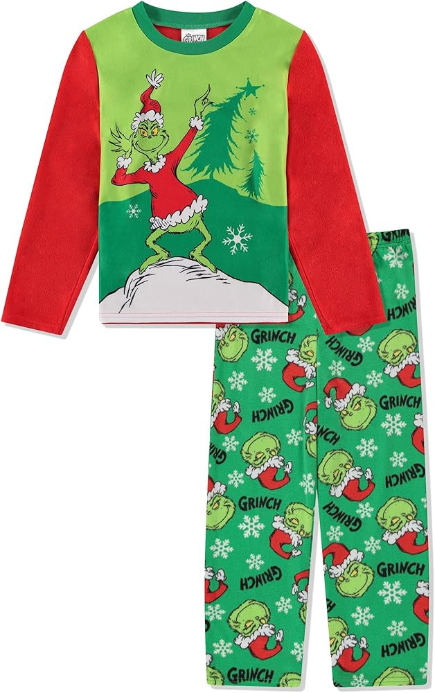 Dr. Seuss The Grinch Pajamas 2-Piece Matching Set - Cozy Christmas PJs Loungewear for Toddlers & ... | Amazon (US)