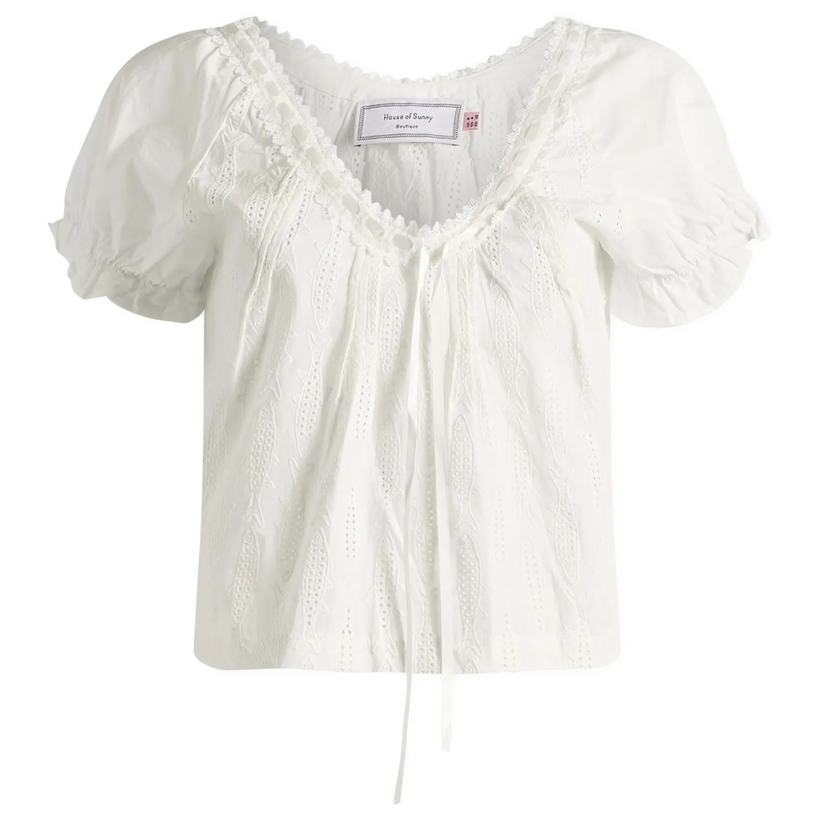 House Of Sunny Sea Breeze Cotton TopIvory | END. Clothing
