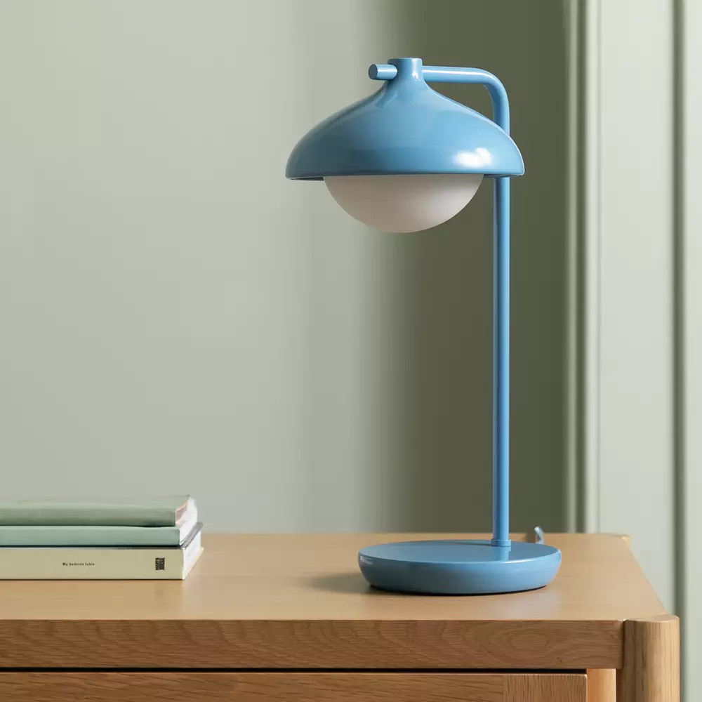 Habitat Acorn Metal Desk Lamp - Cornflower Blue | argos.co.uk