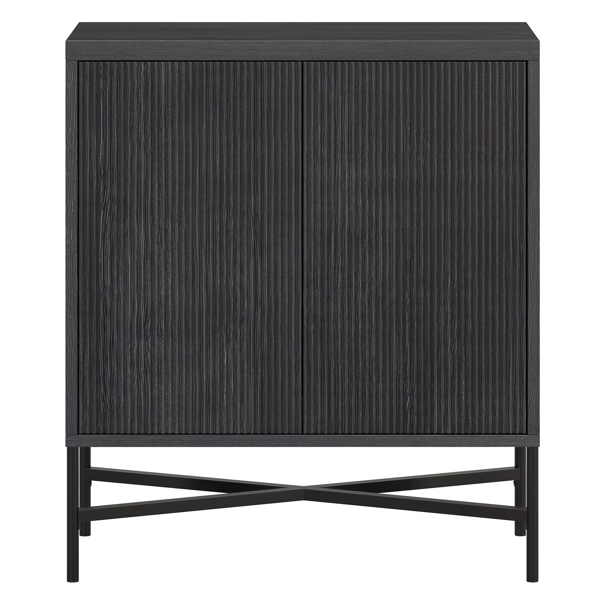 Evelyn&Zoe Modern/Contemporary 28" Wide Charcoal Gray Accent Cabinet | Walmart (US)