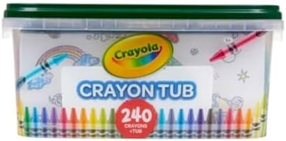 Crayola Crayon Tub (240ct), Bulk Crayons for Kids, Essential Easter Basket Stuffers for Toddlers,... | Amazon (US)