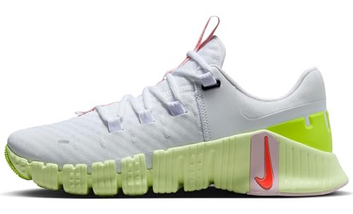 Nike Free Metcon 5 Women's Workout Shoes (DV3950-104, White/Barely Volt/Pink Foam/Bright Crimson) Size 6 | Amazon (US)