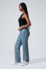 Resolute Curve High Waisted Regular Straight Jeans | Weekday