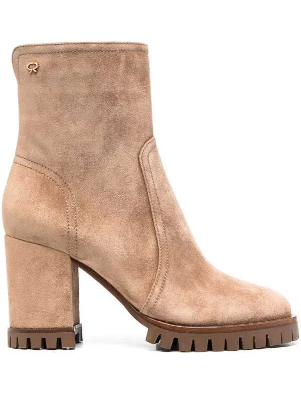 Gianvito Rossi Timber 70mm Suede Boots - Farfetch | Farfetch Global