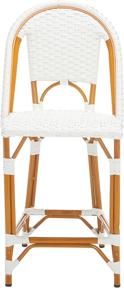 SAFAVIEH Outdoor Collection California White Bistro Woven Coastal 25-inch Counter Stool (Fully As... | Amazon (US)