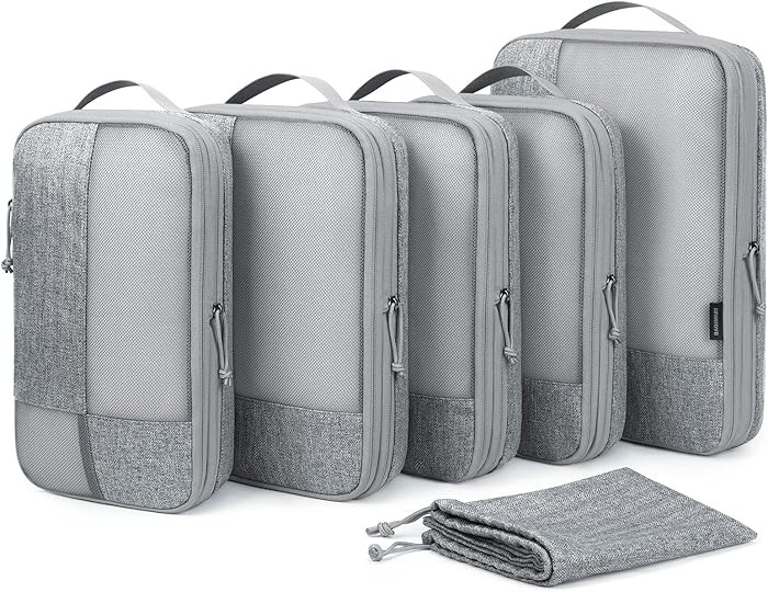 BAGSMART Compression Packing Cubes for Travel, 6 Set Travel Packing Cubes for Carry on Suitcases,... | Amazon (US)