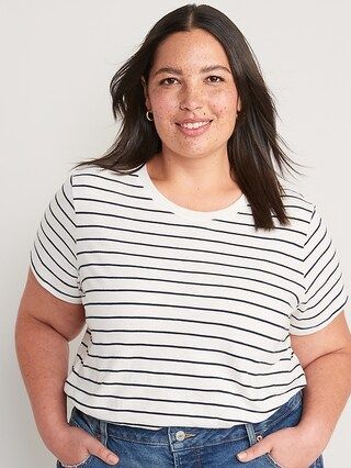 Striped EveryWear Slub-Knit Short-Sleeve T-Shirt for Women | Old Navy (US)