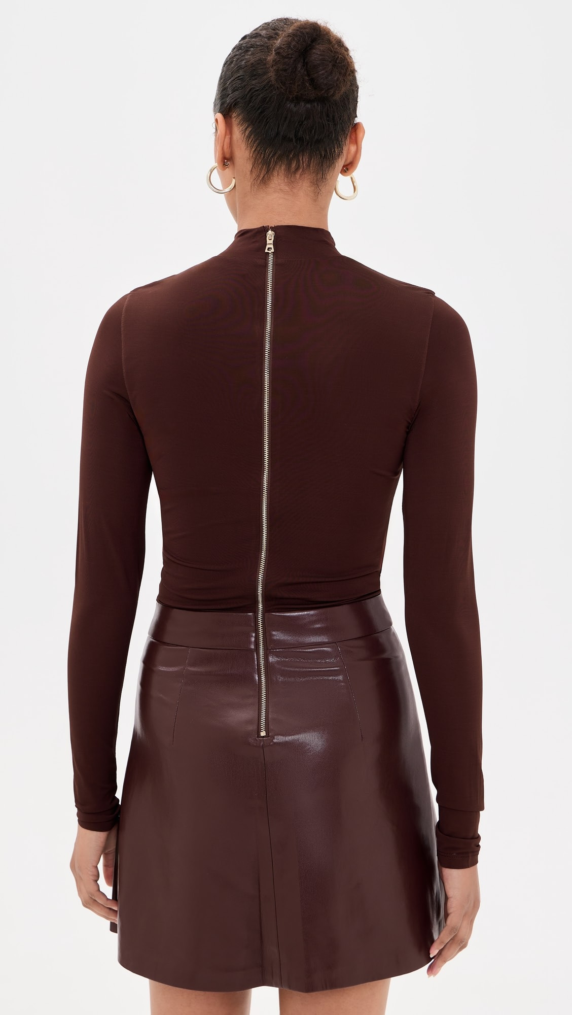 Chara Faux Leather Pleated Mini Dress | Shopbop