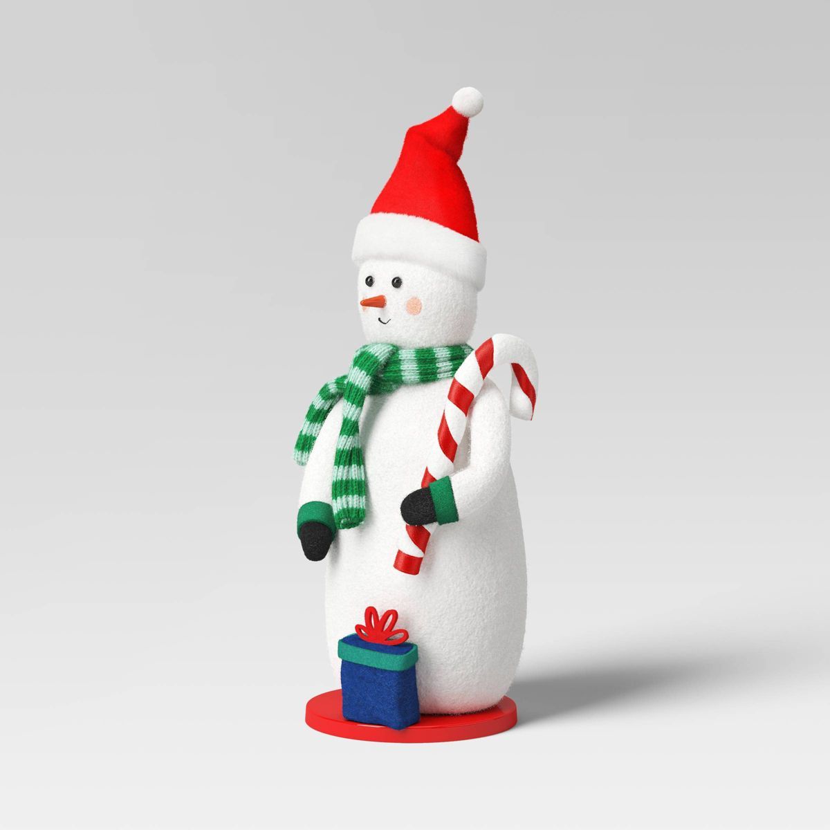 Santa Snowman Fabric Christmas Figurine Holding Candy Cane - Wondershop™ | Target