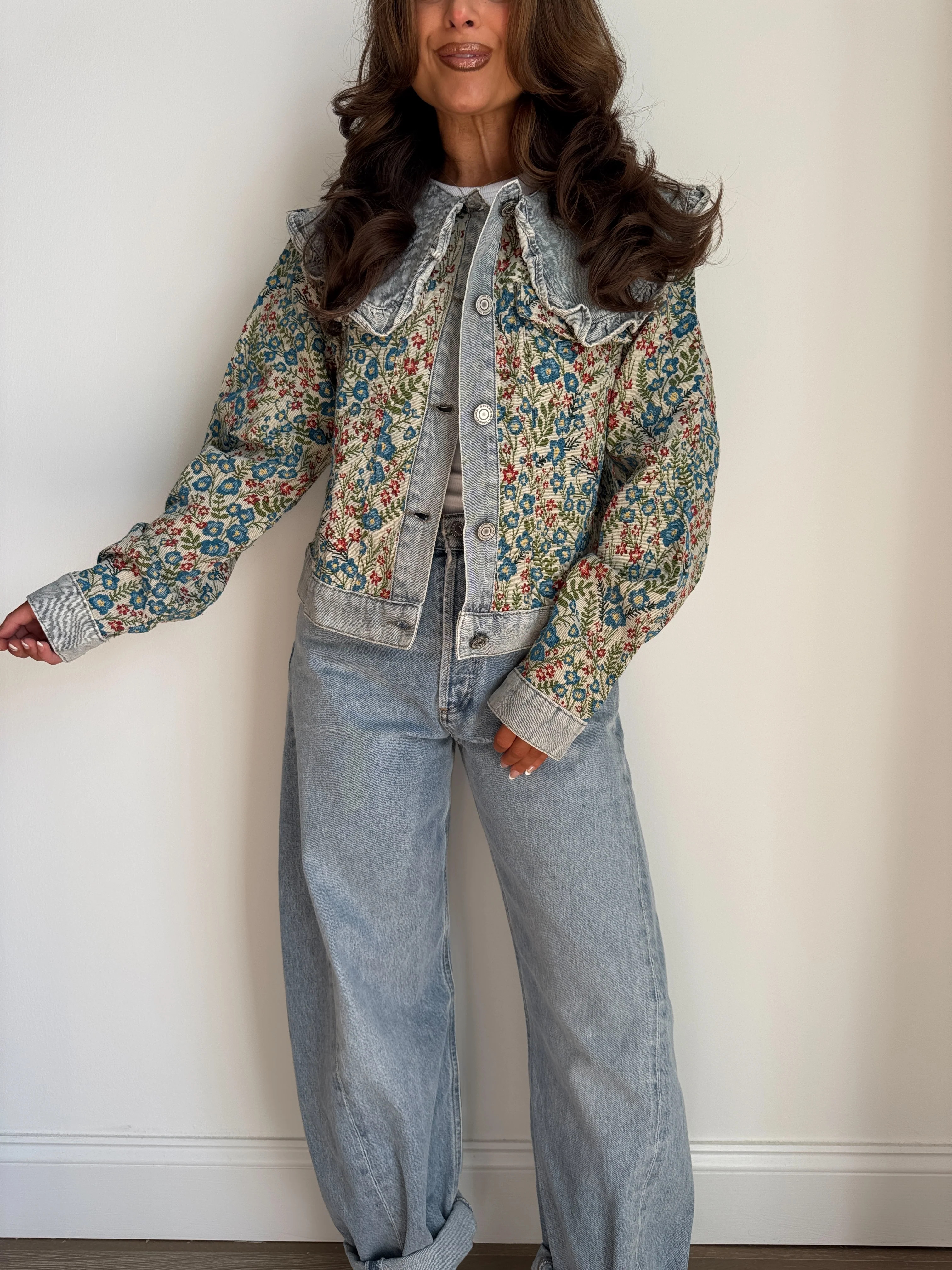 Cottage Ruffle Denim Jacket | Shop Your Darling Style