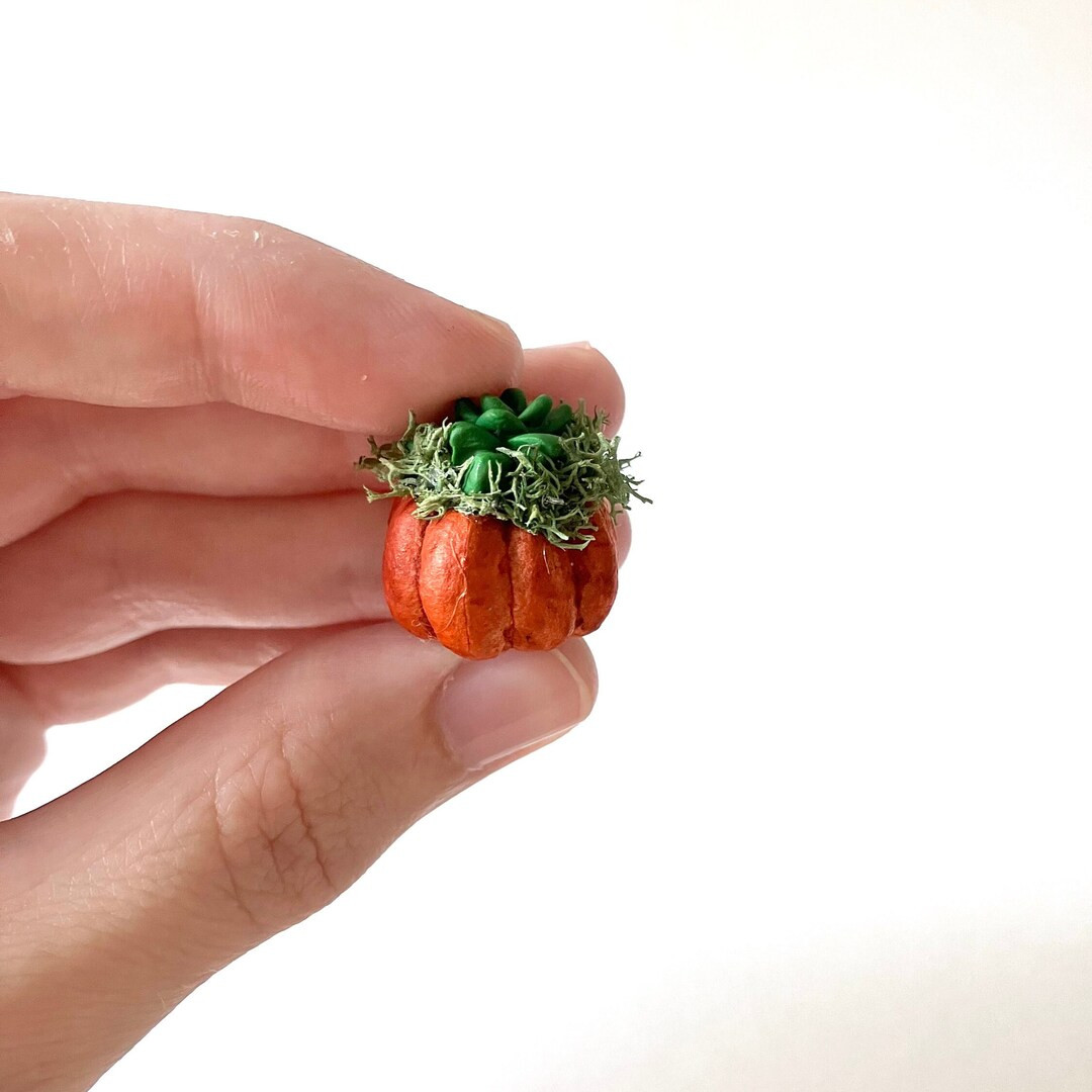 Miniature Pumpkin Planter/tiny Pumpkin/ Tiny Pumpkin Planter/ Miniature Halloween/ Faux Succulent... | Etsy (US)