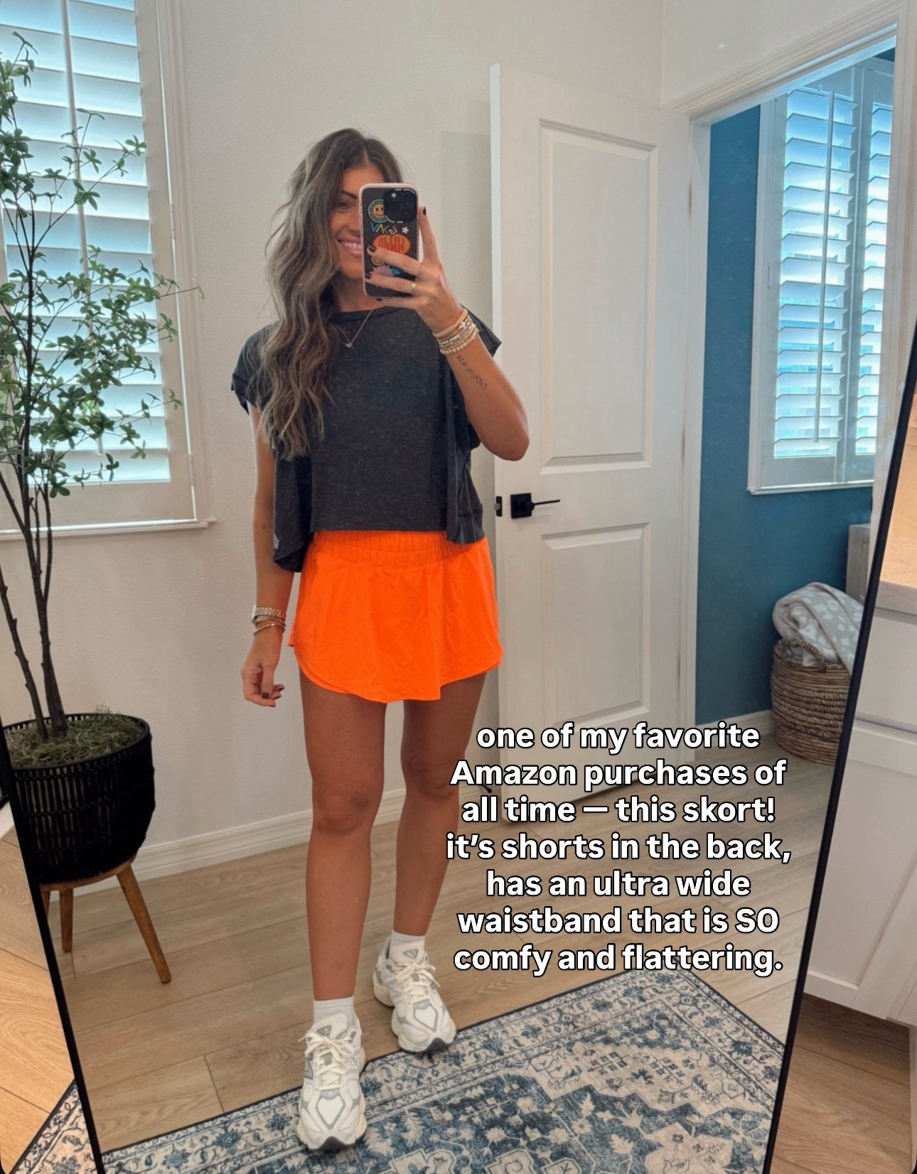 XS tee. Small skort. 
Perfect activewear for mom life!
I wore this to Legoland too 