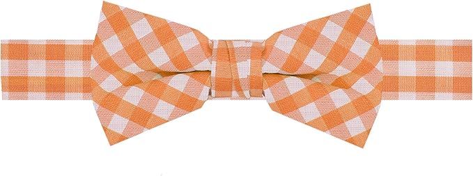Jacob Alexander Boys' Gingham Checkered Pattern Pre-Tied Banded Bow Tie | Amazon (US)