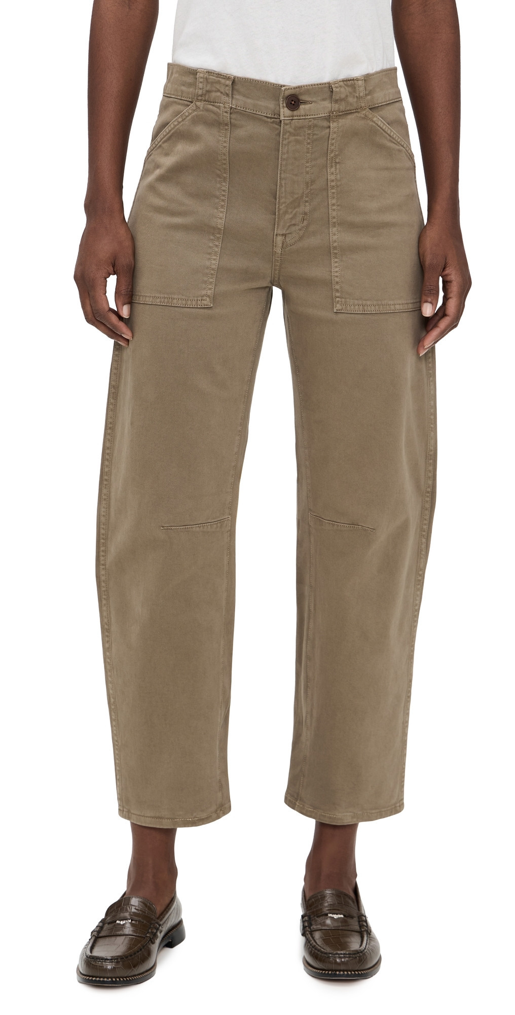 Madewell Non Denim Utility Darted Barrel Pants Safari Khaki 28 | Shopbop