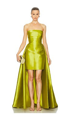 SOLACE London Trina Mini Dress in Chartreuse from Revolve.com | Revolve Clothing (Global)