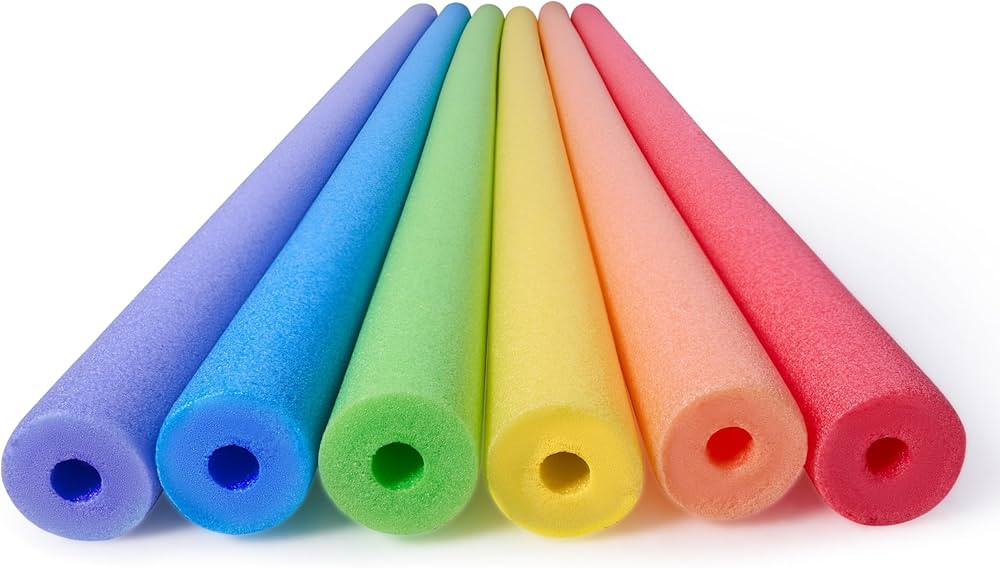 SLOOSH Pool Noodles Foam-Multicolor Soft Floating Foam Tube, 6 Pack 48 Inch Rainbow Thick Noodles... | Amazon (US)