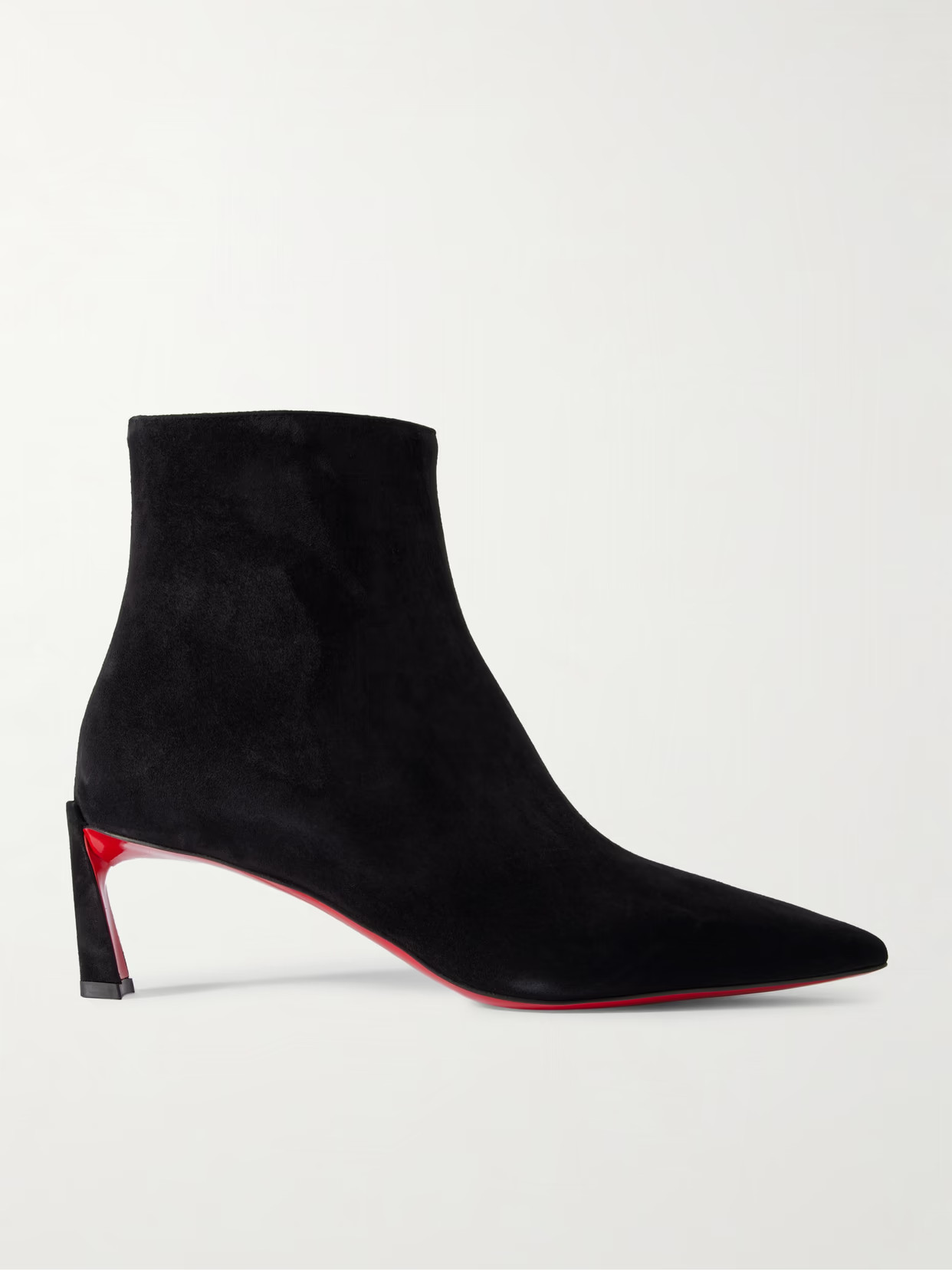 Christian Louboutin - Condora Booty 55 Suede Ankle Boots - Black | NET-A-PORTER (US)
