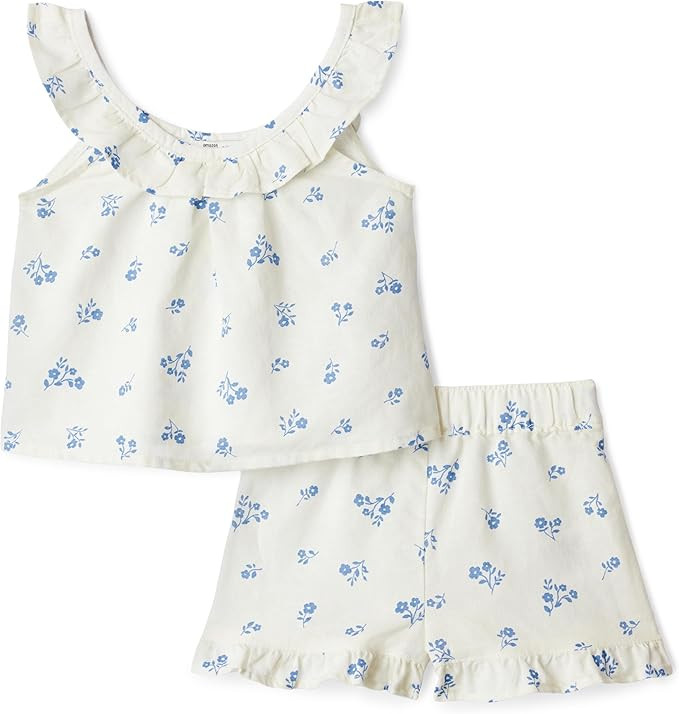 Amazon Essentials x Sofia Grainge Toddlers and Baby Girls' Cotton Linen Sleeveless Top & Shorts S... | Amazon (US)
