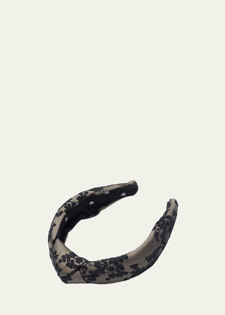 Lele Sadoughi Floral Lace Knotted Headband | Bergdorf Goodman