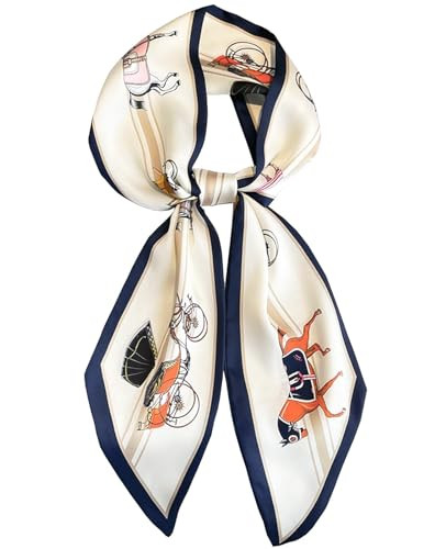 Hioyiwse Head Scarf Hair Neck Scarves For Women Purse Bag Scarfs For Handbags Silky Long Thin Satin Headscarf Fashion Lightweight 59 * 5.9inch B8 | Amazon (US)