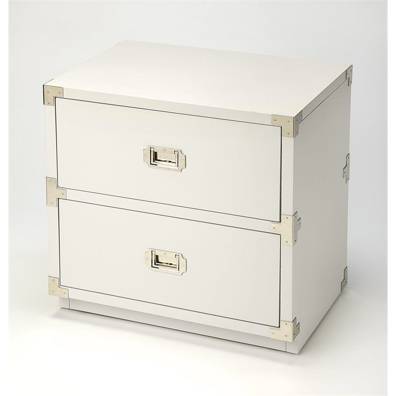 Butler Specialty Anew 2 Drawer Campaign Chest in White | Walmart (US)