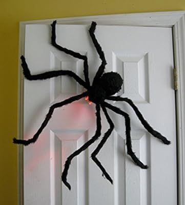 Prextex Huge 4 Ft. Black Hairy Spider / Tarantula with LED Eyes for Halloween Haunt Décor Best H... | Amazon (US)