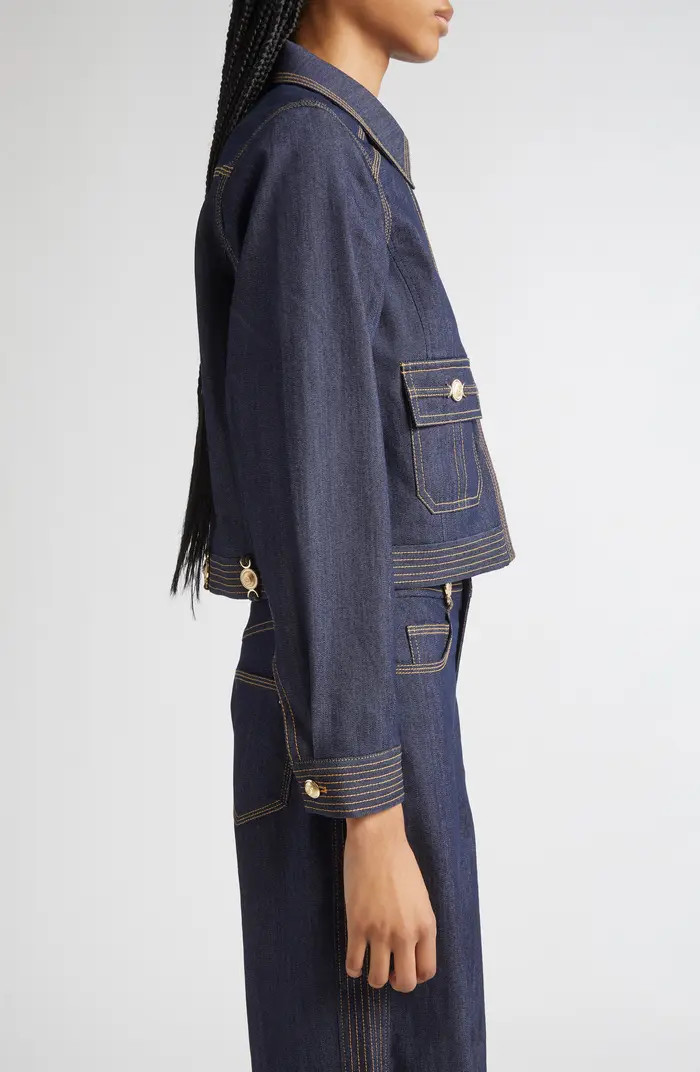 Cinq à Sept Lydie Crop Denim Jacket | Nordstrom | Nordstrom