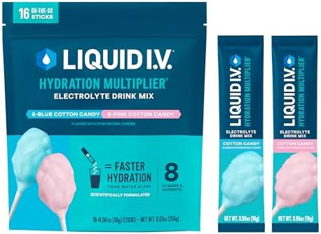 Liquid I.V.® Hydration Multiplier - Cotton Candy | Electrolyte Powder Drink Mix | 1 Pack (16 Ser... | Amazon (US)