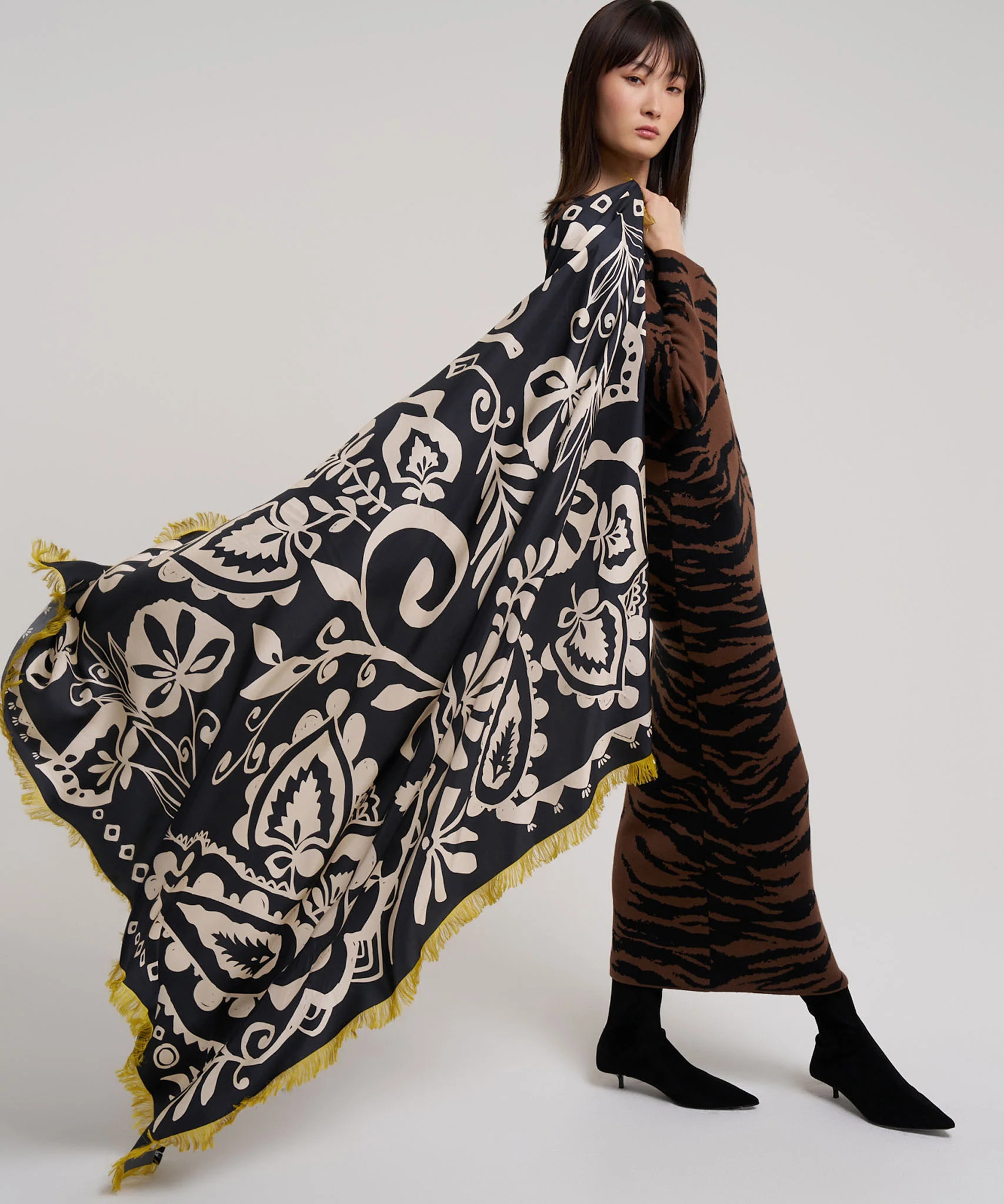 Park Paisley Oversized Silk Square Scarf | Echo New York