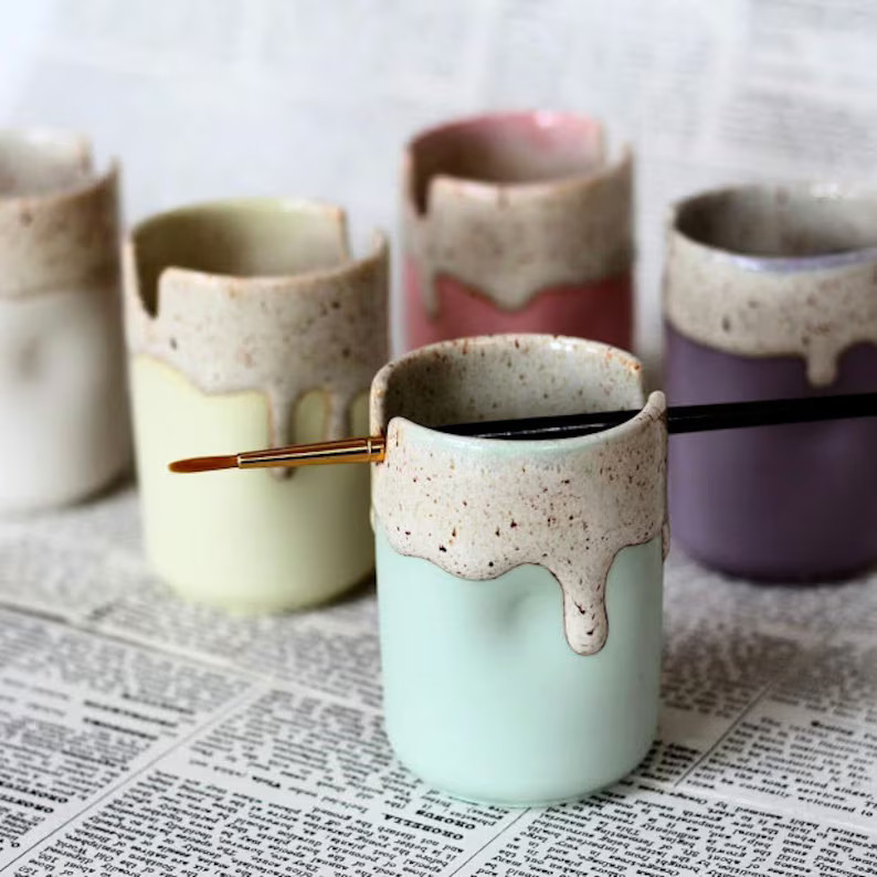 Ceramic Paintbrush Holder. Handmade to Order. Great for a - Etsy | Etsy (US)