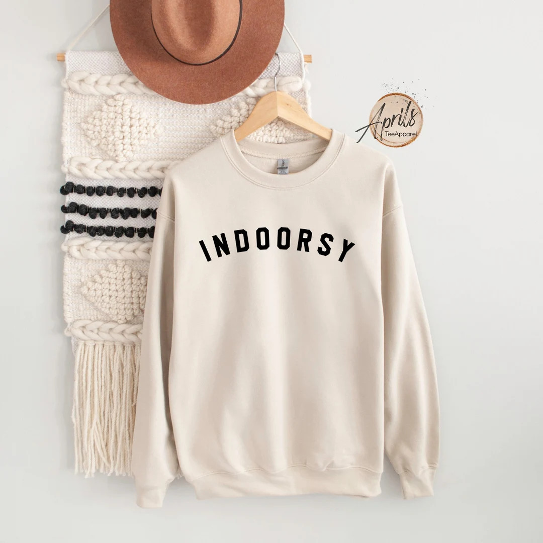 Indoorsy Sweatshirt Indoorsy Hoodies Homebody Sweatshirt - Etsy | Etsy (US)