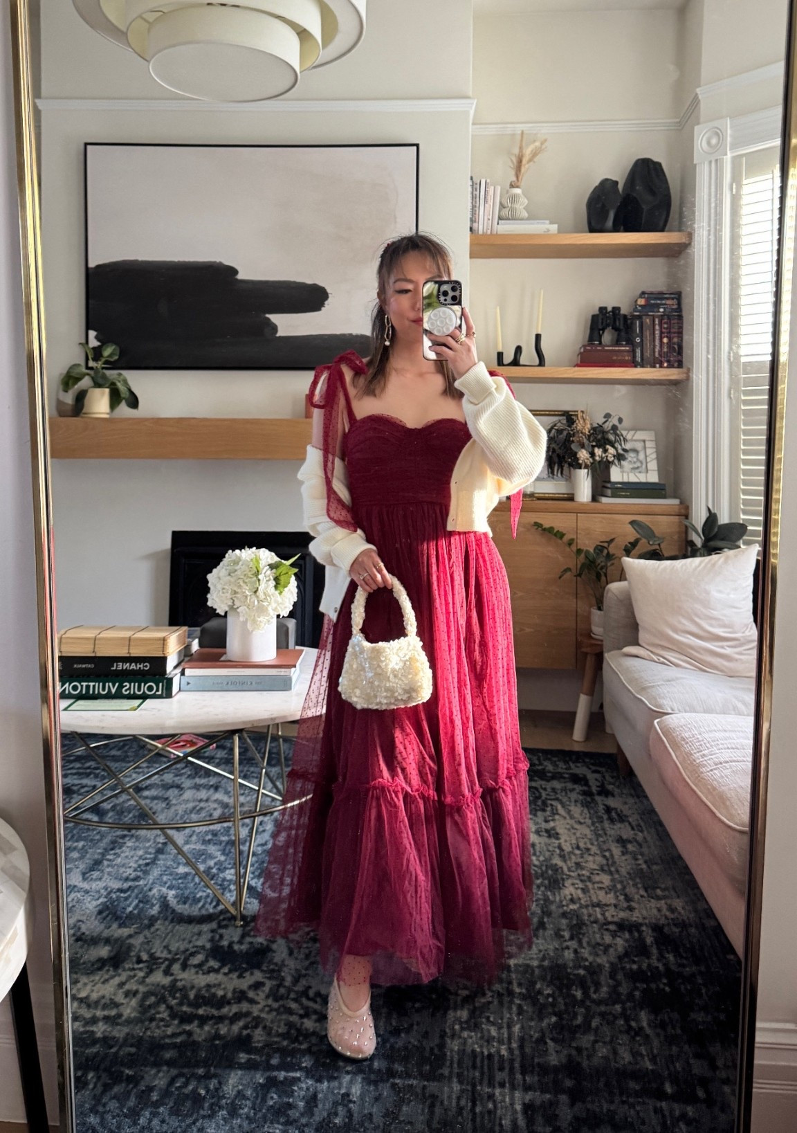 Wearing size small in the dress