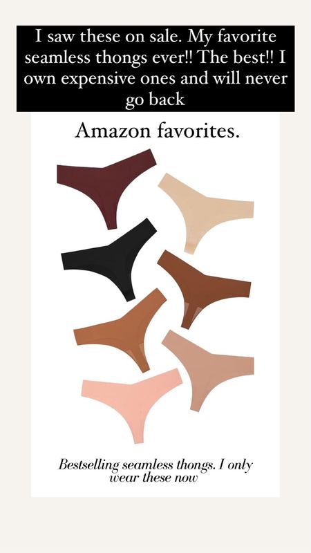 Amazon best thongs, underwear, seamless thongs size small 

#LTKfindsunder50 #LTKstyletip #LTKSpringSale