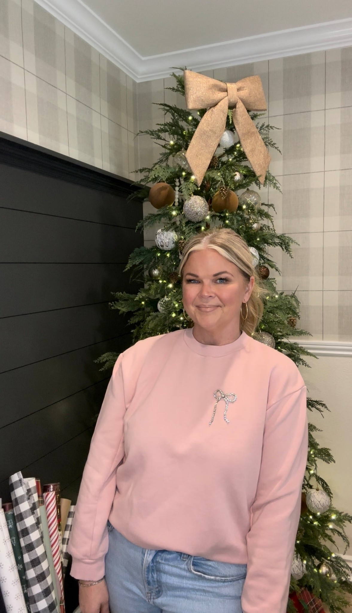 Loving this sweatshirt! It’s so cute. Fun for the Holidays! Wearing a M🎀

#LTKSeasonal #LTKHoliday #LTKOver40