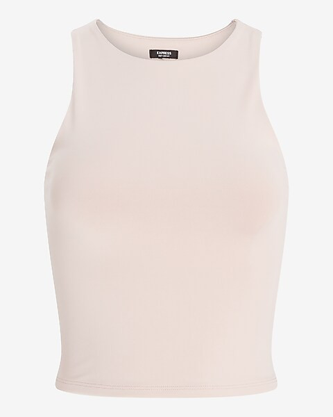 Body Contour Cropped High Neck Tank | Express