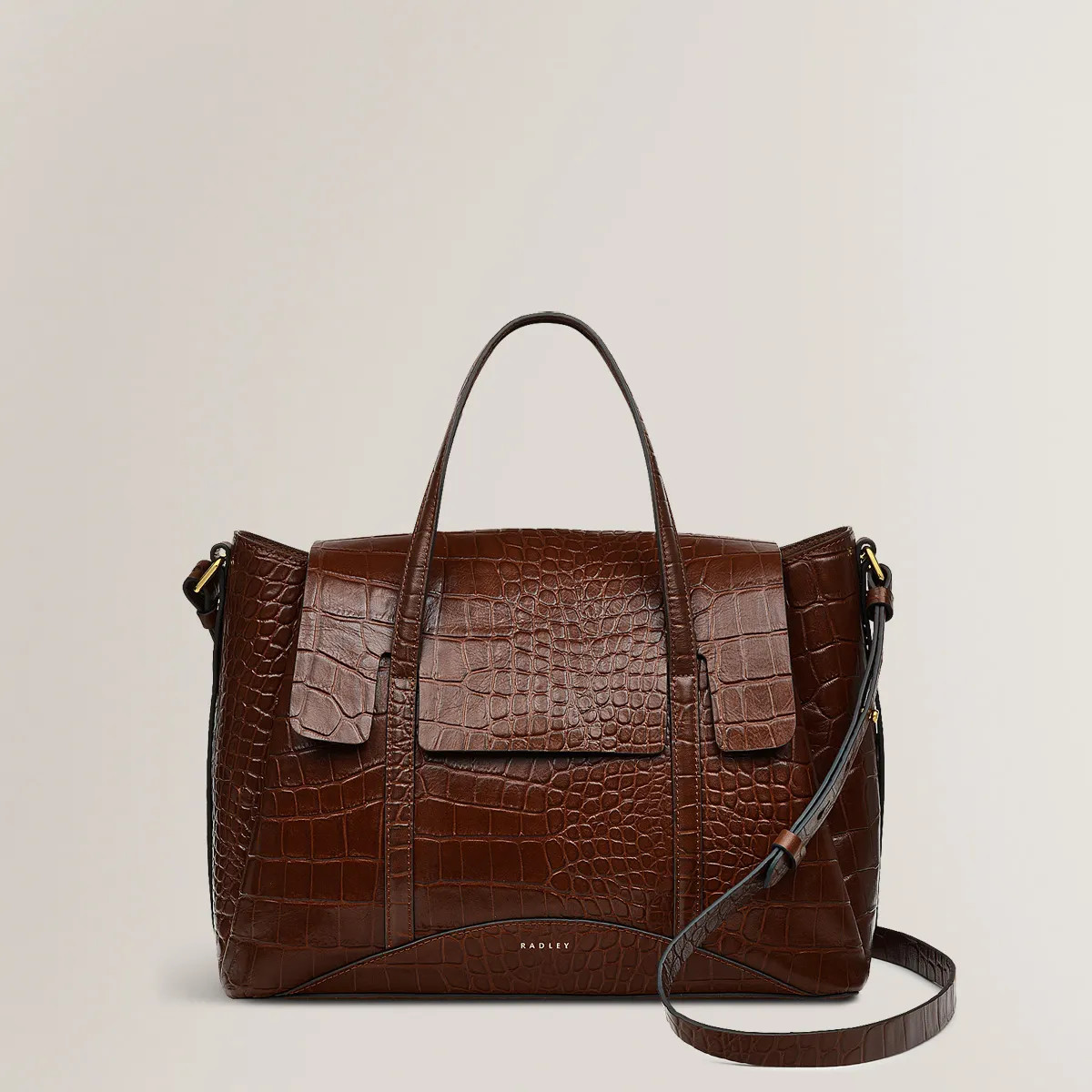 Walnut Brown Grab Bags | The Chancery Faux Croc AW24 | Radley | Radley London US