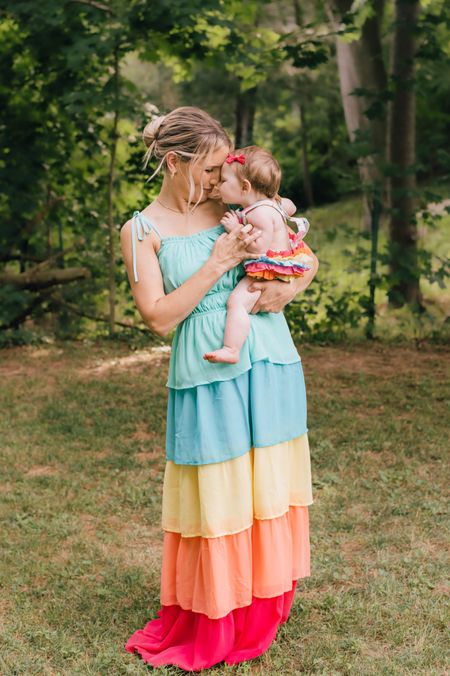 Up up and away colorful color blocked maxi dress hot air balloon themed party

#LTKfamily #LTKunder50