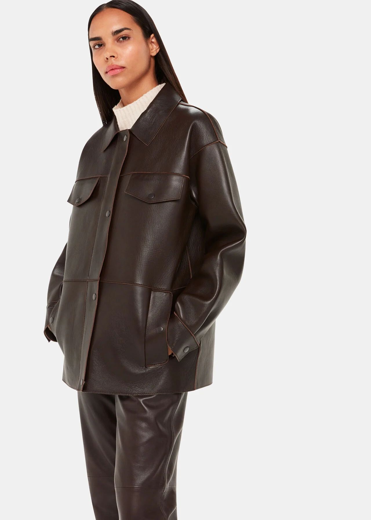 Clean Bonded Leather Jacket | Whistles